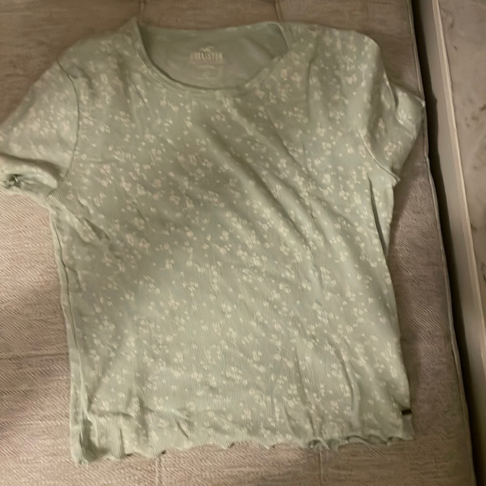 Sage green with flowers